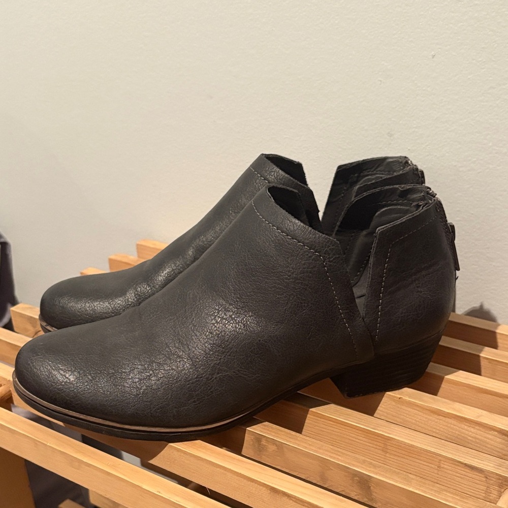 London Fog Charcoal Ankle Booties